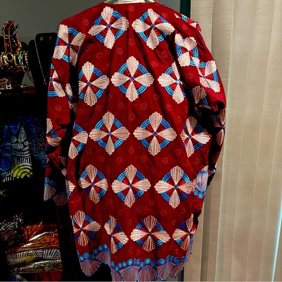 VTG African Nigeria Dashiki Kaftan Top Shirt and Pant Men - Picture 9 of 10